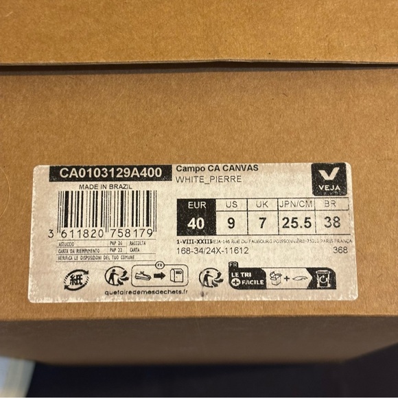 Veja Campo Canvas Sneakers White Pierre - Picture 6 of 6